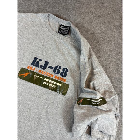 VINTAGE Y2K Karl Kani Jeans Shirt Mens 2XL Gray KJ68 Graphic Hip Hop Streetwear - Picture 6 of 7